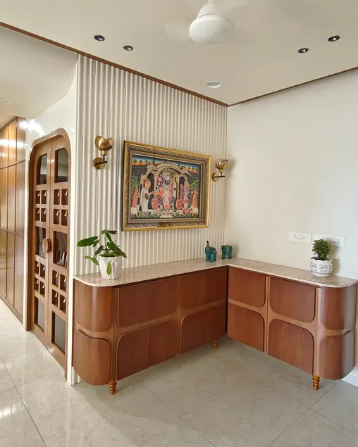 Elegant bedroom interior with plush furnishing